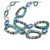 Kedjor Classic Leopard Akryl Hoops and Harts Beads Link Chain Halsband för kvinnor