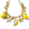 Creative Star Starfish Charm Bracelets Cute Lemon Fruit Summer Beach Style Bracelet for Women Girls Lovely Jewelry Gift