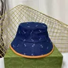 Trendsetter Denim Hoperman Hats Men Women Sunshade Bucket Hat Double Letter Designer Caps Wide Brim Sports Cap