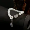 Bracelets de charme Jade naturel 14K plaqué or pendentif femme coquille fleur goutte d'eau braceletcharm inte22