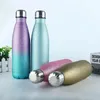 17 oz parıltılı su şişesi çift duvar yalıtılmış kola şişeleri parıltılı bardak bpa ücretsiz metal güzel seyahat kabı ışıltı kaplama