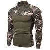 Erkek Taktik Kamuflaj Atletik Tshirts Uzun Kollu Erkekler Taktik Askeri Giyim Savaş Gömlek Saldırı Ordusu Kostümü 220726