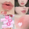 Läppglans rosa rör glansig glasyrvattentät transparent läppstift fuktgivande olja sexig röd färg makeuplip wish22