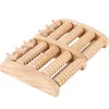 5 fili rulli in legno per il trattamento del piede in legno Massaggio Reflexology Relax Relief Massager Spa Anti Cellulite Detox