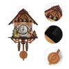 Relógios de parede relógio cuco madeira pêndulo balançando pássaro decorativo pendurado floresta de madeira cauda retro silenciosa silenciadora crava antiga lareira