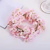 Flores decorativas Wreaths Wreaths Artificial Cherry Blossom Vine 144 Cabeças de flores Parede pendurada Rattan Fake Garland Arch Ivy Party Wedding Decorat