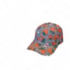 Söt jordgubbstryckt bollmössa Casual Canvas Cap Kupol Justerbar Sport Keps Holiday Letter Beach Hat