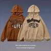 Tkpa Cardigan Hooded Hoodie Men's and Women's Street Hip Hop Autumn Winter New Casual Loose Print Couple's Coat