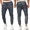 Fashion Men Sweatpants Pantalons à carreaux décontractés pour hommes