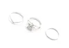 3PCS Silver Toe Rings Set for Beach Sexy Body Jewelry for Women