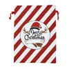 Sacs cadeaux de Noël Sac de bonbons Père Noël Stripe Canvas Sac à cordon Nouvel An Xmas Elk Décoration Pouch Home Storage Sack BH7150 TYJ
