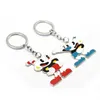 Брелки HSIC 2 стиля Cuphead Keychain Metal Cup Head Key Ring Автомобильный держатель Anime Figure Chains For Men Women Llavero HC12779 Fred22