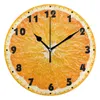 Creative fruits tropicaux rond horloge murale silencieux suspendu montre pour cuisine salon décor à la maison pas de tic-tac accepter personnalisé 220707