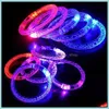 Braccialetti con braccialetti all'ingrosso di gioielli illuminano i giocattoli Led lampeggiante lampeggiante braccialetto anello a mano per la decorazione del partito consegna di goccia della nave 2021 Trjee