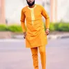 HD African Dashiki Tenue Hommes Brodé Chemise Brodée Pantalon 2 Pièce Homme Hommes Mode Musulman Ensembles Thobe 2022 Vêtements européens