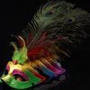 Party Masks 10pcs Mardi Gras Feathers For Adult Men Women Girls Costume Mask Masquerade Festival Wedding Birthday HalloweenParty