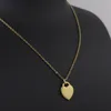 Designer 3 colori Fashion Brand Luxury Love Collana Donna paragrafo clavicola Oro pesca cuore collane con ciondolo gioielli raffinati