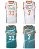 ABD'den Yeni Gemi Jackie Moon 33 Coffeeblack 7 Basketbol Forması Flint Tropics Semi Pro Film Erkekler Tüm Dikiş S-3XL Yüksek Kalite