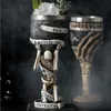 3D Готическая нержавеющая сталь Творческий череп для водяной чашки дракона дизайн скелета для бара Home Home Stein Goblet кружка Хэллоуин Подарки 220727