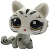 LPS CAT rare cute toys standing short hair cat original kitten husky puppy dog animal old bobble head toys 220815