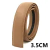 Belts 3.1 3.5cm Width Real Genuine Leather Automatic Buckle Belt Body No Cowskin Without Black Brown Blue WhiteBelts