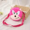 6 Colors Children Bags Soft Sonic Plush Coin Purse Zipper kids coin bag sling money card fashionable Wallet