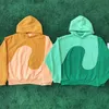 Übergroße Hoodie Sweatshirts High Street Patchwork Männer Frauen Fleece Opa ERL Sweatshirt G220805