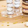 Pişirme Kalıpları 10 Pack Net Akrilik Donut Ekran Stand Donut Simit Tutucu Doğum Günü Düğün Bebek Duş Tutma Fırında Çıkarma