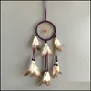 Other Home Decor Garden 9Cm Small Dream Catchers Hanging Decoration Christmas Indian Style Car Pendant Feathers Bedroom Handmade Catcher D