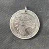 Colares pendentes de moeda de dragão de metal de alta qualidade para homens para homens punk festy jóias de joalheria
