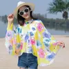 2022 Summer Sunscreen Scarf Clothes Beachwear Poncho Women Chiffon Cycling Cloak Shawl Coat Thin Style Lady Poncho Capes White