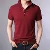 Moda s polo gömlek erkek% 100 pamuk yaz ince fit kısa kollu düz renkli erkekler polos sıradan erkek giyim 220613