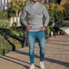 Mens Turtleneck tröja Pullover Male Autumn Long Sleeve Slim Fit Sweaters Solid Color Tops M2XL 220817