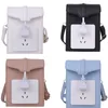 DHL50pcs Stuff Sacks Mujeres pu The Socket Decoración Sección vertical Flap Cover Crossbody Bag