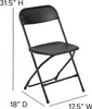 Stock Stock Nowe plastikowe krzesła składane na imprezę weselną Krzesło komercyjne białe dostarczanie wagi pojemność wygodna waga krzesła