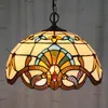 Hanglampen Tiffany Barok gebrandschilderd glas Opgehangen