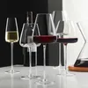 Sanat 500600ml koleksiyon seviyesi el yapımı kırmızı şarap cam ultratin kristal bordo Bordeaux goblet sanat büyük göbek tatma kupası 220714