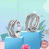 An￩is de dedo de prata femininos para originais 925 Sterling Cocktail Ring Geom￩trico J￳ias de Casamento do Cora￧￣o C￺bico