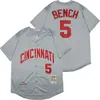 Retro Baseball 17 Chris Sabo Trikot 30 Ken Griffey 5 Johnny Bench 24 Tony Perez 21 Reggie Sanders Cool Base Rot Weiß Grau Pullover Vintage 1976 1990 2000 2005 Ruhestand