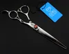 JOEWELL 7.0 inch 440C stainless steel hair cutting scissors with leather case professional barber tool