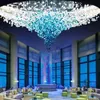 Modern Taş Kristal LED Avize Oturma Odası Lobi Büyük Lüks Cristal Aydınlatma Armatürleri Kapalı Ev Dekoru Asma Lambalar