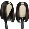 U Part Wig No Leave Out Ombred Full Machine Wig Short Bob Wigss Bone Straight Highlight Human Hair Wigs for Black Women