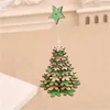 Decorazioni natalizie Pz Campanelli eolici in legno creativi Ornamenti per l'albero dipinti Ciondolo Anno Decor 2022 Decorazione domestica NavidadChristmas