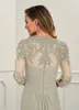 Chic Boho Mother Of The Bride Dresses With Jacket Chiffon Wedding Guest Dress Lace Appliqued Formal Evening Wear