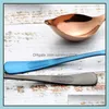 Spoons Flatware Kitchen Dining Bar Home Garden Colored Sauce Spoon Soup 304 Stainless Steel Serve Taste Gravy Ladle Restaurant El Kitchen