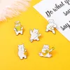 Nouveau petit ours blanc jouant à l'instrument broche sac broche accessoires métal badge guitare