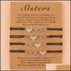 Link Chain Bracelets Jewelry Friendship Couples 4Pcs/Set Love Heart Stainless Steel Sisters Bracelet Bead Bangles Women Man Lucky Wish Drop