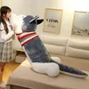 120Cm Giant Dog Cuddle Soft Stuffed Husky Long Pillow Cartoon Animal Doll Sleeping Pillow Home Decor Kids gift J220729