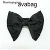 Mantieqingway Moda Kadınlar İçin Büyük Bowties Mens Damgın Düğün Çat Tie Polyester Bowtie Gravatas İnce Siyah Kravat Boyun Bağları UI0C UI0C