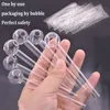 Top qualité moins cher verre brûleur à mazout tuyau 4 pouces longueur verre clair tuyaux transparent grand tube huile ongles conseils pour Dab Rig Bong moins cher prix de gros